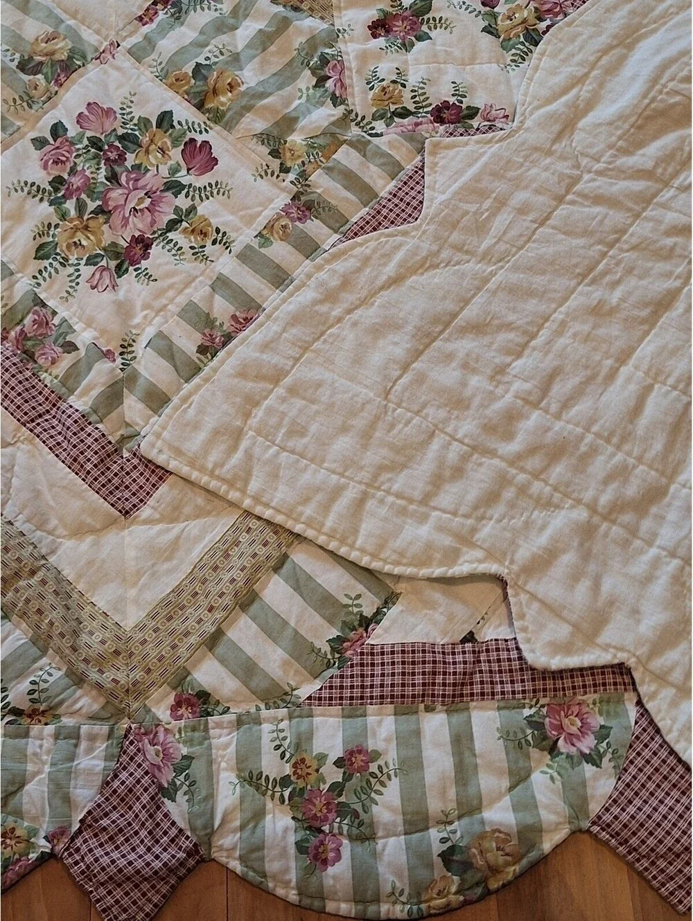 Vintage quilt, cottage core, shabby chic, 84